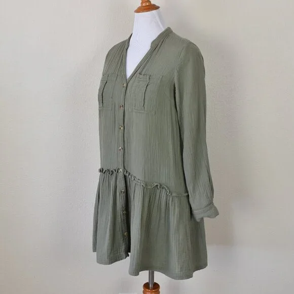 Maeve Katie Textured Gauze Utility Tunic Dress - 6 - Picture 4 of 9